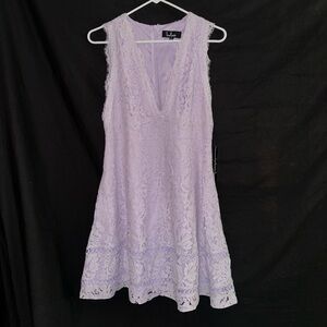 Lulu's Light Purple Lace Mini Dress